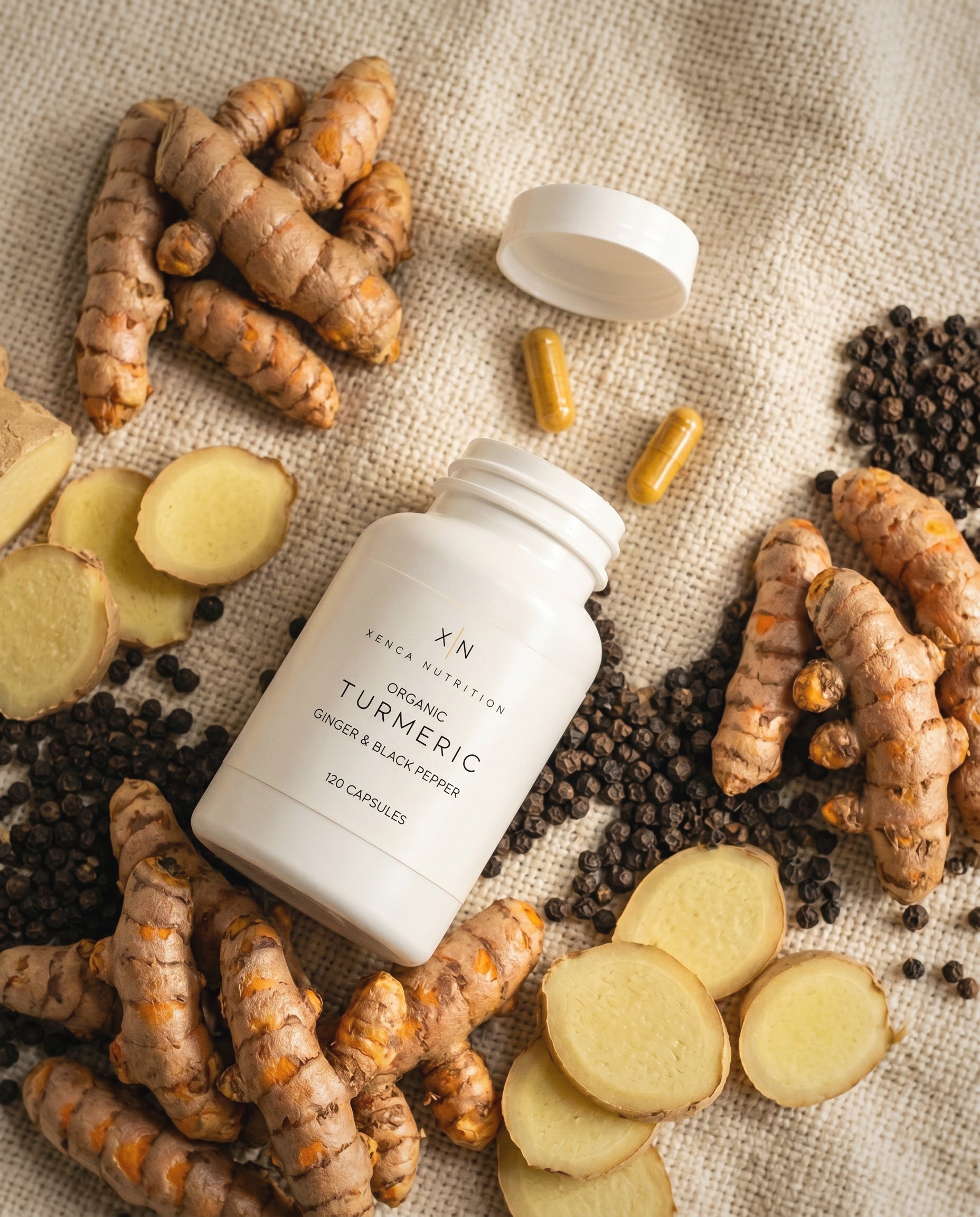 Turmeric with black pepper for improved nutrient absorption and wellness